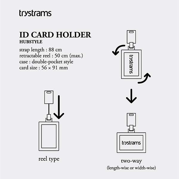 印象のデザイン IDカードホルダー IDカードケース トライストラムス trystrams SMOOTHSTYLE ストラップ縦型